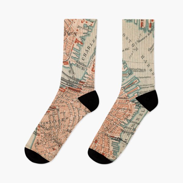 Item preview, Boston as it was in 1894: Travel poster, based on original city map (no AI!), New England, Massachusetts designed and sold by RetroTraveller.