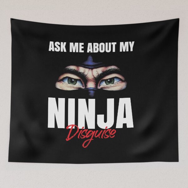 Item preview, Ask Me About My Ninja Disguise Funny Face Parody designed and sold by Dressed For  Duty.
