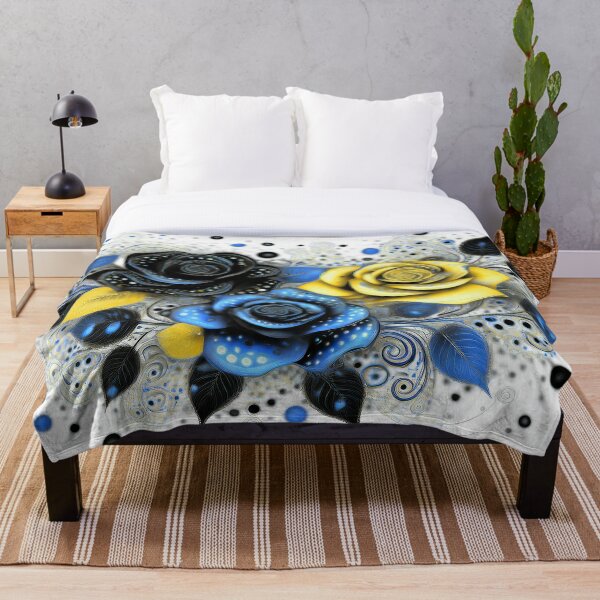 Item preview, Black, Blue, Yellow Roses designed and sold by sonjas.