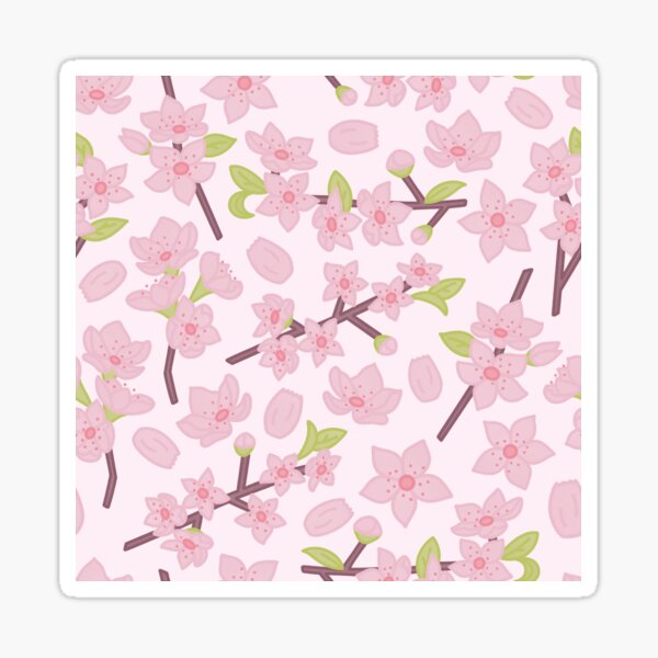 Item preview, Cute pink Sakura cherry blossom branches pattern designed and sold by winterpumpkin.