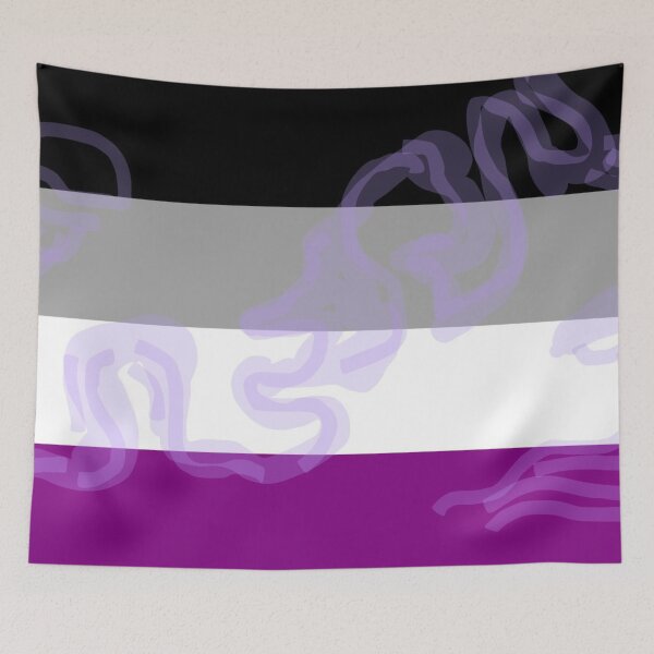 Item preview, Asexual Pride Flag Oil Spill + Jellyfish Marker Sketch designed and sold by randomvlover.