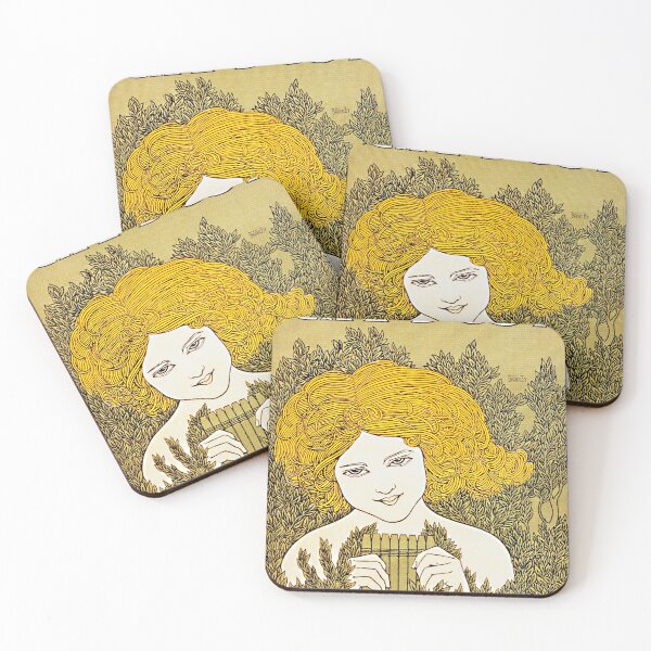 Item preview, Chap Book. Vintage lady poster art. Yellow version. designed and sold by Shoot-The-Moon.
