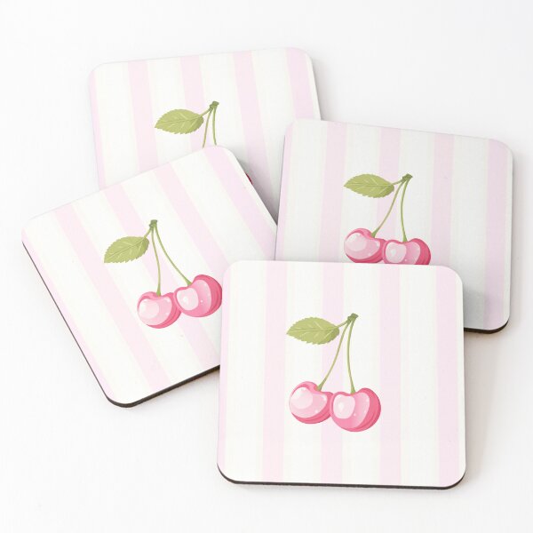 Item preview, Minimalist Retro Cherries Delight - Purple White Stripes designed and sold by UtArt.
