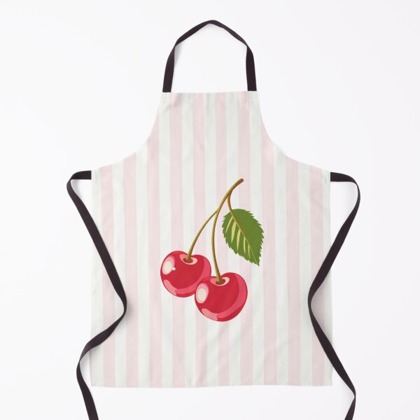 Item preview, Retro Cherries Delight Pink White Stripes designed and sold by UtArt.