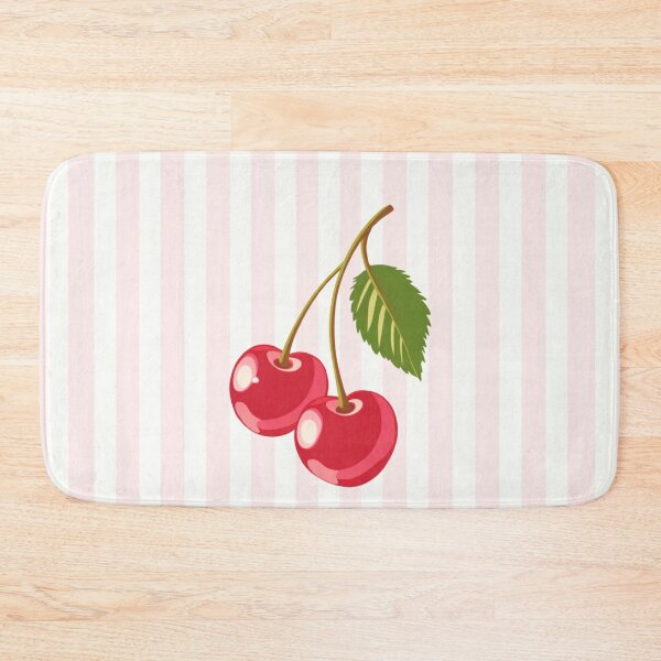 Item preview, Retro Cherries Delight Pink White Stripes designed and sold by UtArt.