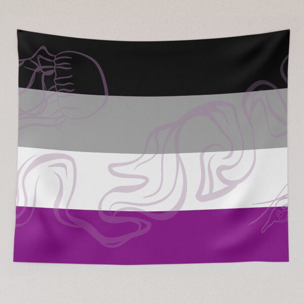Item preview, Asexual Pride Flag Oil Spill + Jellyfish designed and sold by randomvlover.