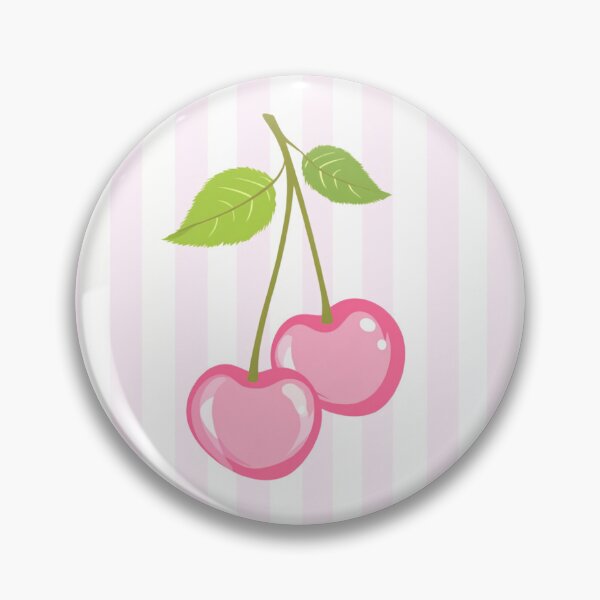 Item preview, Minimalist Retro Cherries Delight- Purple White Stripes designed and sold by UtArt.