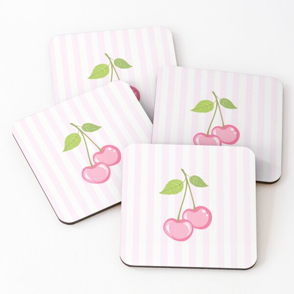Item preview, Minimalist Retro Cherries Delight- Purple White Stripes designed and sold by UtArt.