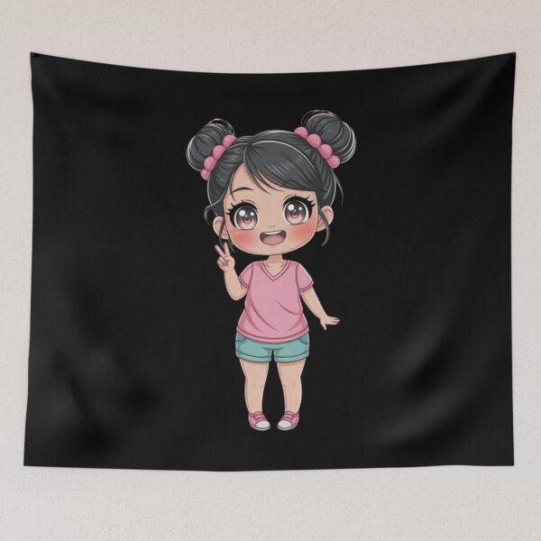 Item preview, Adorable Chibi Girl Spreading Love and Joy! designed and sold by limos.