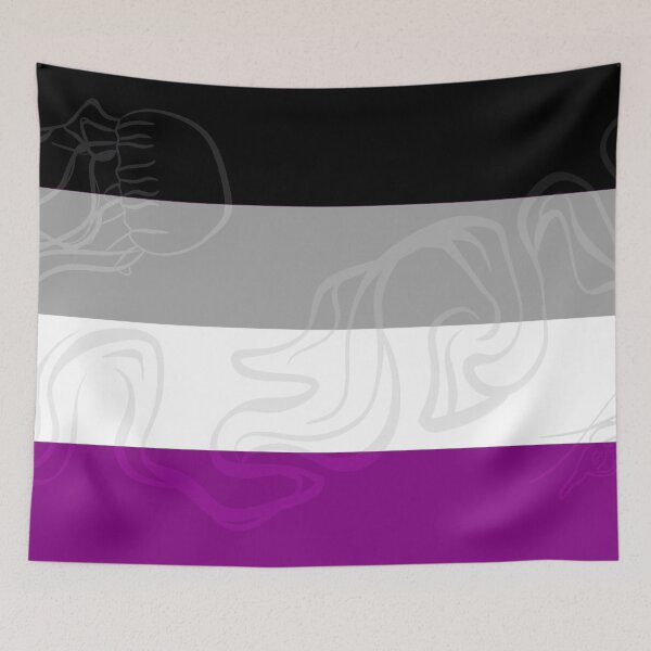 Item preview, Copy of Asexual Pride Flag Oil Spill + Jellyfish designed and sold by randomvlover.