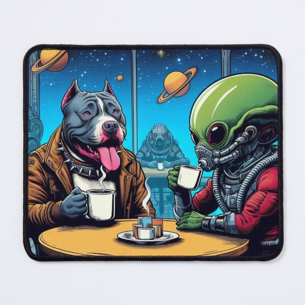 Item preview, Pit Bull Dog and Fantasy Alien designed and sold by Dogandesighn.