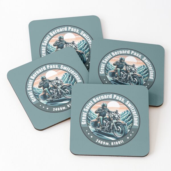 Item preview, Great St. Bernard Pass Switzerland Vintage Motorcycling Design designed and sold by CynthiaGraphics.