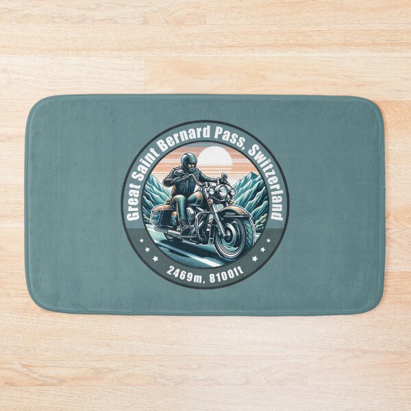 Item preview, Great St. Bernard Pass Switzerland Vintage Motorcycling Design designed and sold by CynthiaGraphics.