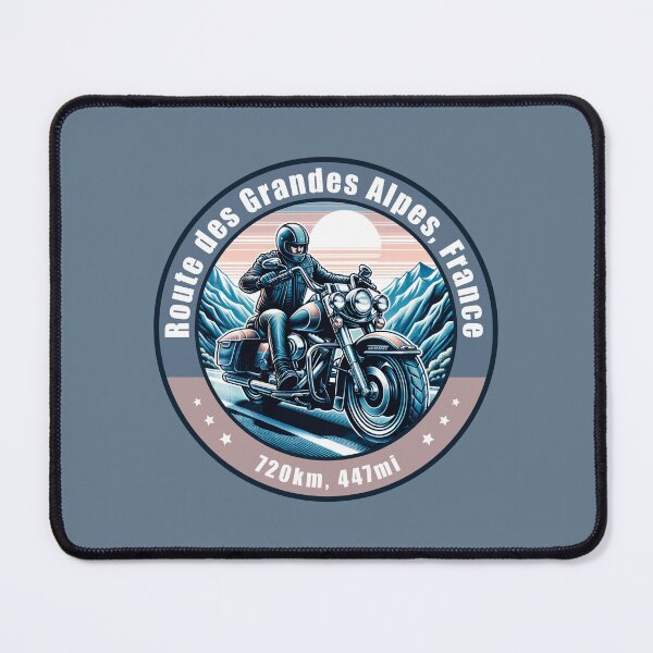 Item preview, Route des Grandes Alpes France Vintage Motorcycling Design designed and sold by CynthiaGraphics.