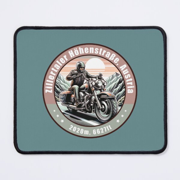 Item preview, Zillertaler Hohenstrasse Austria Vintage Motorcycling Design designed and sold by CynthiaGraphics.