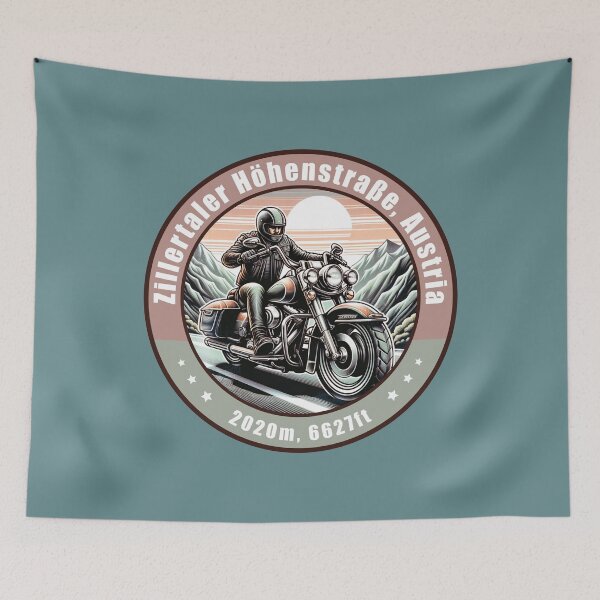 Item preview, Zillertaler Hohenstrasse Austria Vintage Motorcycling Design designed and sold by CynthiaGraphics.