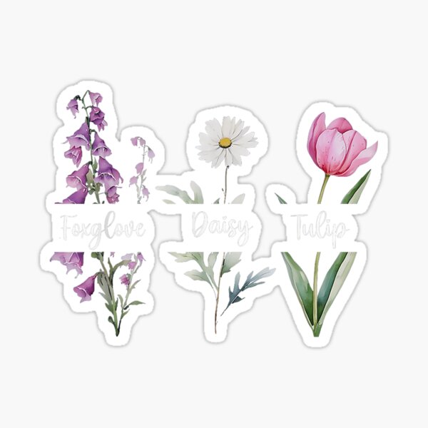 Artikel-Vorschau von Blumen Anti Trump Blumen Fingerhut Gänseblümchen Tulpe, designt und verkauft von Galactic-Sketch.