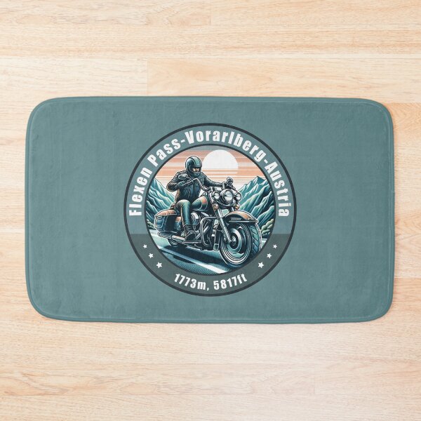 Artikelvorschau, Flexenpass Österreich Vintage Motorrad Design entworfen und verkauft von CynthiaGraphics.