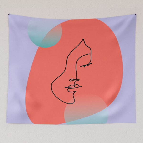 Item preview, Color Block Face: Orange and Green designed and sold by 45CreativeClub.