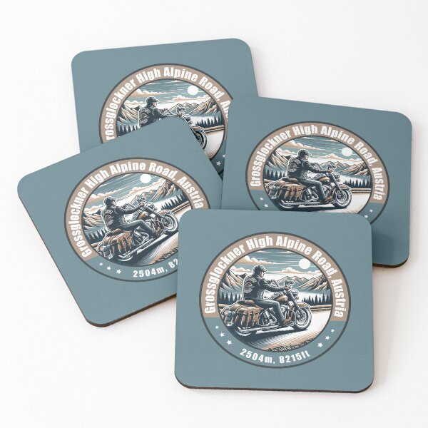 Item preview, Grossglockner High Alpine Road Austria Vintage Motorcycling Design designed and sold by CynthiaGraphics.
