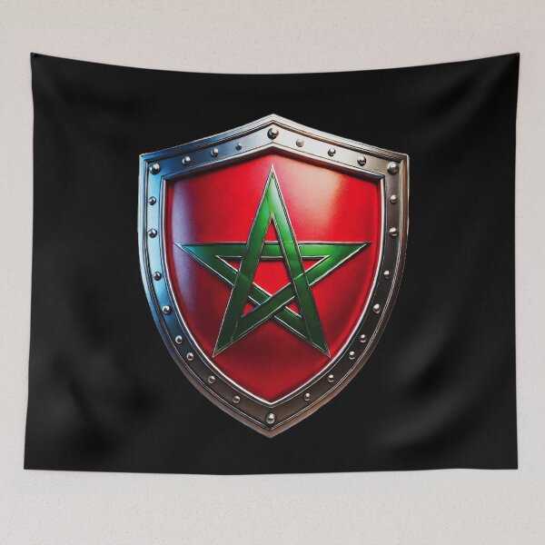 Item preview, Moroccan Shield of Valor – Strength and National Pride designed and sold by Highlandkings.