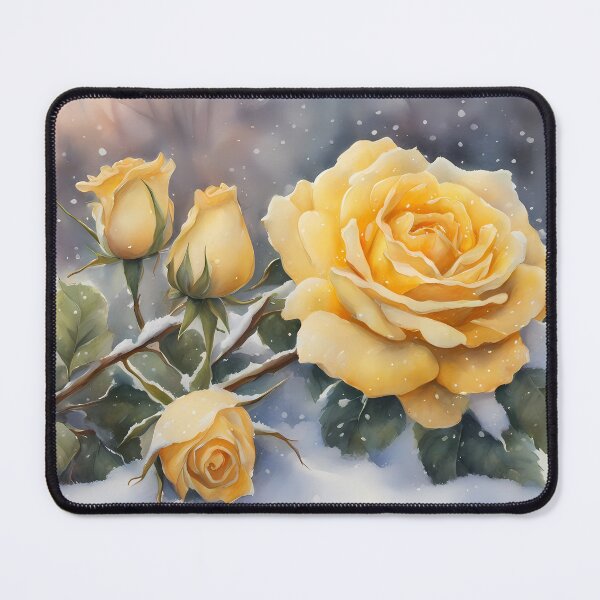 Item preview, Yellow Roses in Snow designed and sold by CalmnessbyChoice.