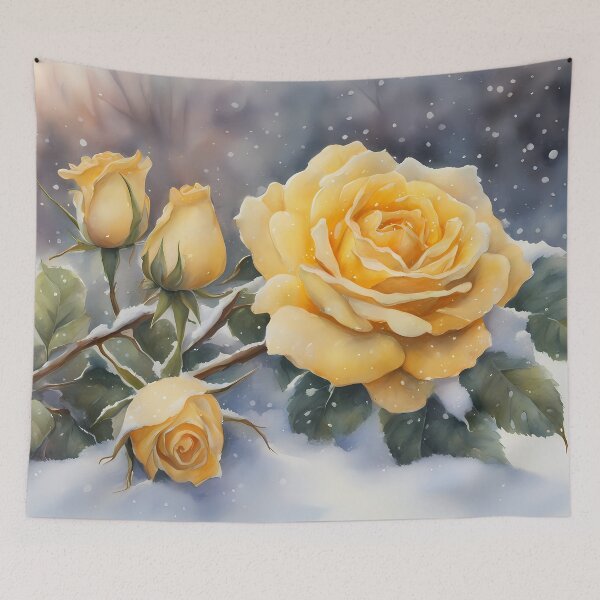 Item preview, Yellow Roses in Snow designed and sold by CalmnessbyChoice.