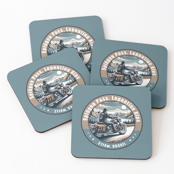 Item preview, Splugen Pass Austria-Italy Vintage Motorcycling Design designed and sold by CynthiaGraphics.