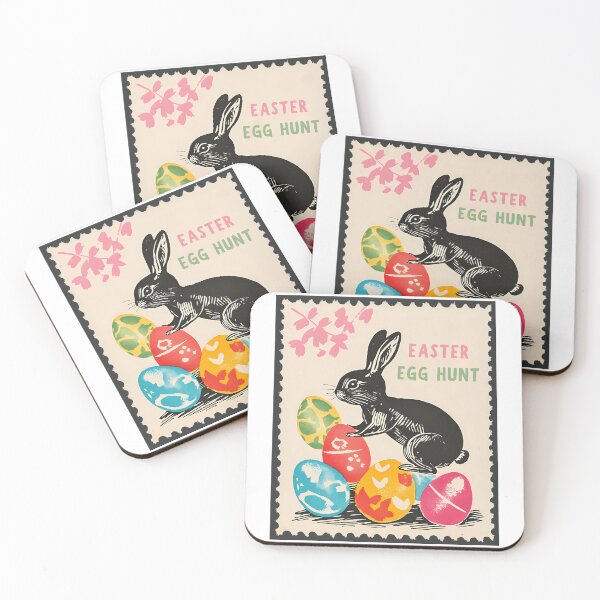 Item preview, Vintage Easter Bunny Egg Hunt designed and sold by NatureStyle555.