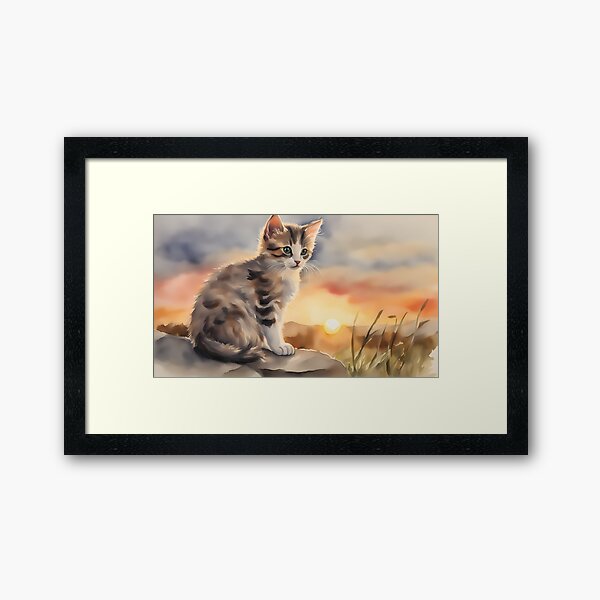 Item preview, Cute Kitten on Rock designed and sold by BookCovered.