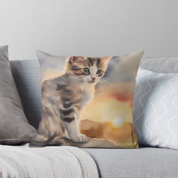 Item preview, Cute Kitten on Rock designed and sold by BookCovered.