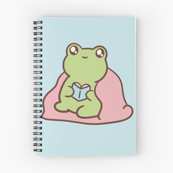 Item preview, cute and cozy reading frog with book designed and sold by kaybowzie.