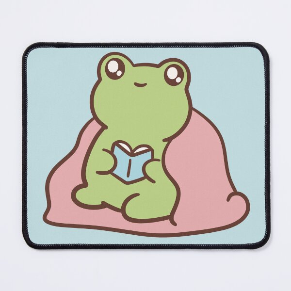 Item preview, cute and cozy reading frog with book designed and sold by kaybowzie.