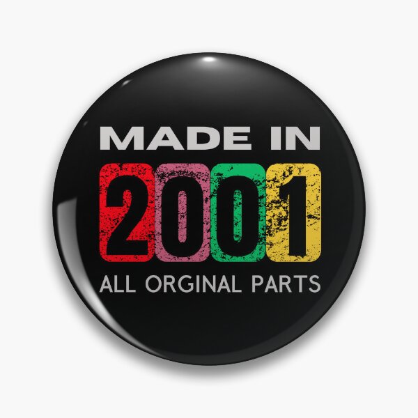 Item preview, Made in 2001 - All Original Parts | Retro Vintage Year of Birth Design designed and sold by Psycho-Crazy.