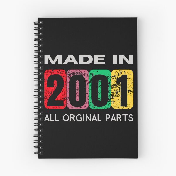 Item preview, Made in 2001 - All Original Parts | Retro Vintage Year of Birth Design designed and sold by Psycho-Crazy.