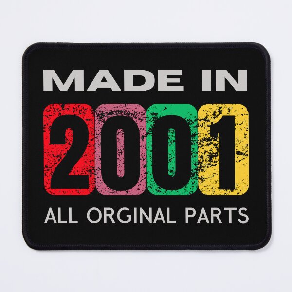 Item preview, Made in 2001 - All Original Parts | Retro Vintage Year of Birth Design designed and sold by Psycho-Crazy.