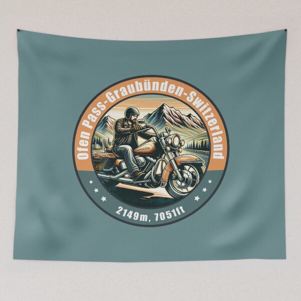 Item preview, Ofen Pass Switzerland Vintage Motorcycling Design designed and sold by CynthiaGraphics.