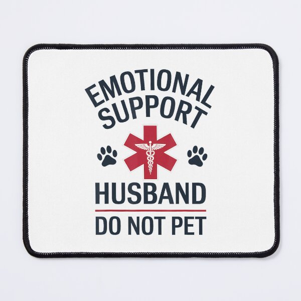 Item preview, Emotional Support Husband Do Not Pet Funny Retro designed and sold by Galactic-Sketch.