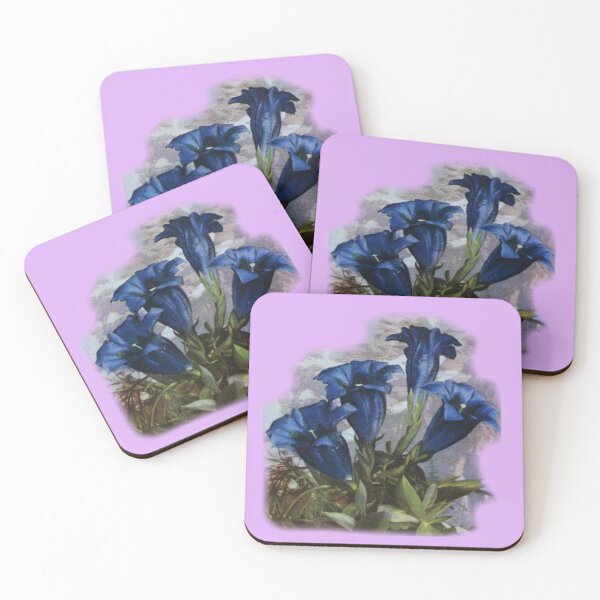 Item preview, Art by Mike Watercolor Drawing Botany Flowers Blossom Nature Easter Spring Gentian designed and sold by allartbymike.