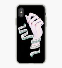 Vinilo o funda para iPhone Bésate los nudillos: las partes inferiores delanteras
