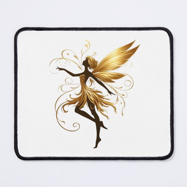 Item preview, Golden Fairy Silhouette designed and sold by ZanyPaintbrush.