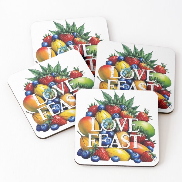 Item preview, LOVE FEAST, colorful fruits and berries designed and sold by Faithloveshop.