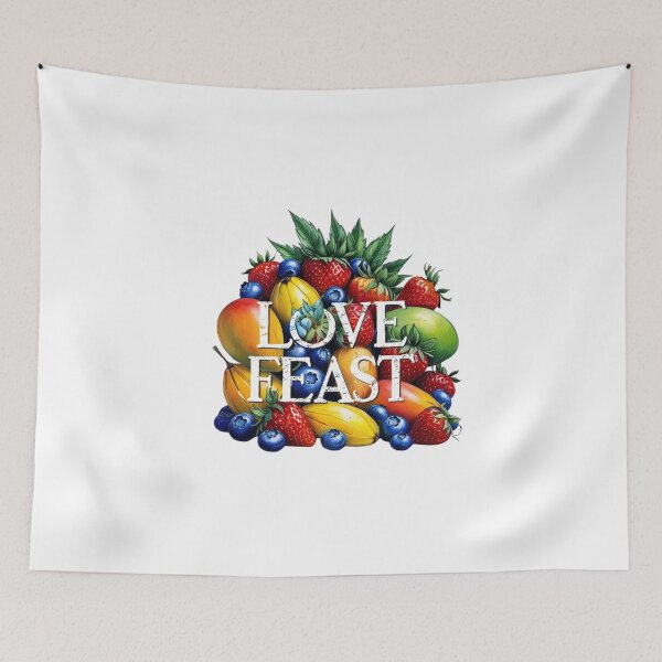 Item preview, LOVE FEAST, colorful fruits and berries designed and sold by Faithloveshop.