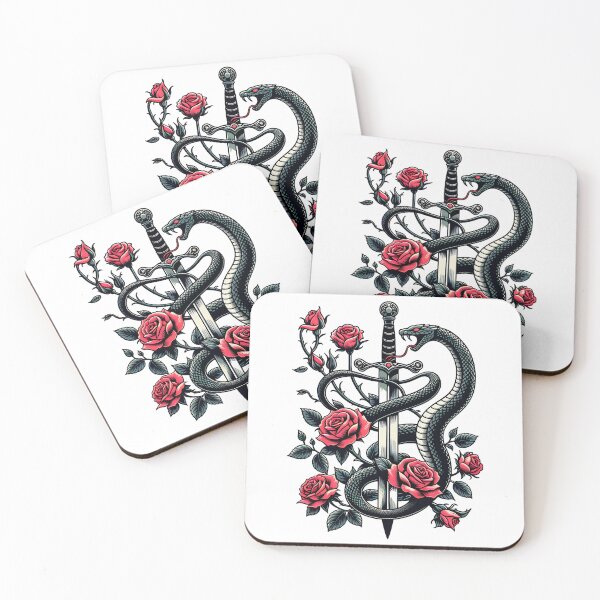 Item preview, A sword surrounded by roses and a snake designed and sold by DirtyHandz.