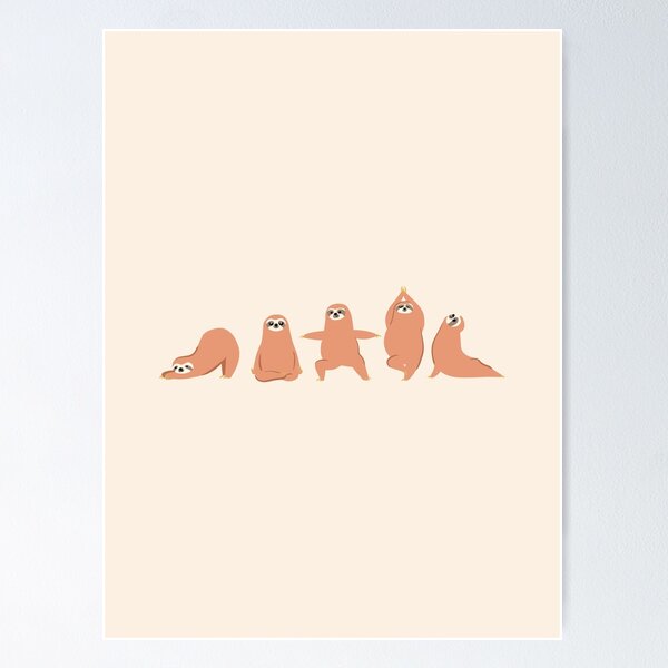 Item preview, Sloth yoga pose minimal designed and sold by Huebucket.