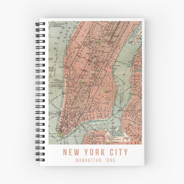 Item preview, New York City as it was 1895: Travel poster, based on original city map (no AI), NYC decor, South Manhattan designed and sold by RetroTraveller.