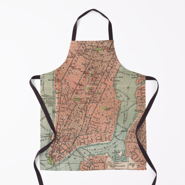 Item preview, New York City as it was 1895: Travel poster, based on original city map (no AI), NYC decor, South Manhattan designed and sold by RetroTraveller.