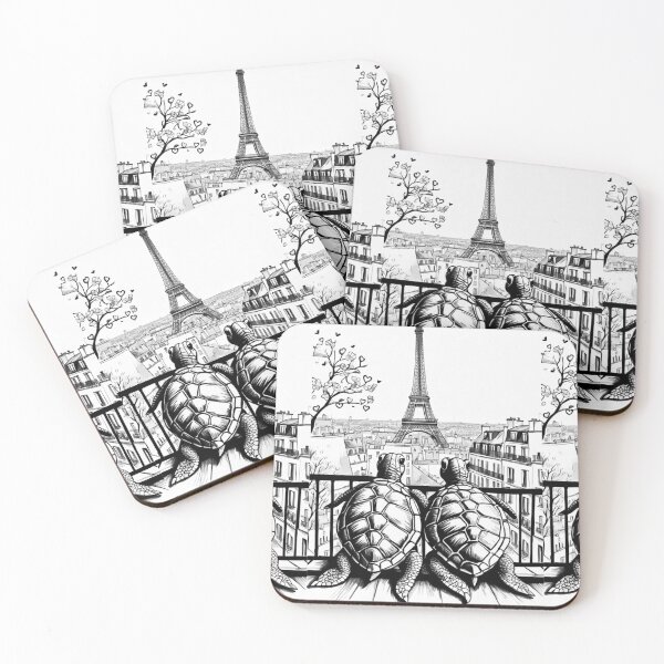 Item preview, Two Easter turtle watching Paris Eiffel tower,  Easter turtle wallpaper, easter turtle picture, designed and sold by Coolparrotgirl.