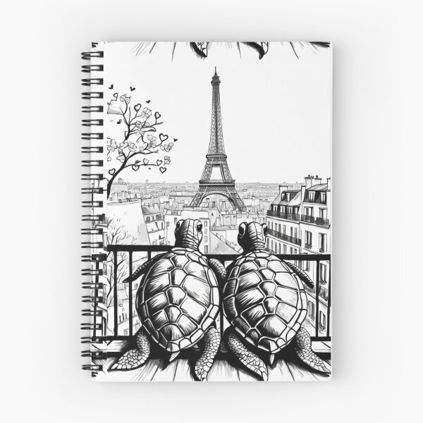Item preview, Two Easter turtle watching Paris Eiffel tower,  Easter turtle wallpaper, easter turtle picture, designed and sold by Coolparrotgirl.