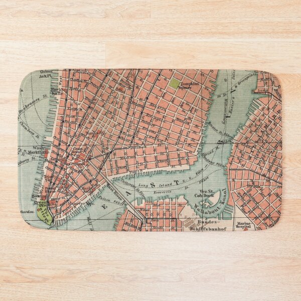 Item preview, New York City as it was 1895: Travel poster, based on original city map (no AI), NYC decor, South Manhattan designed and sold by RetroTraveller.